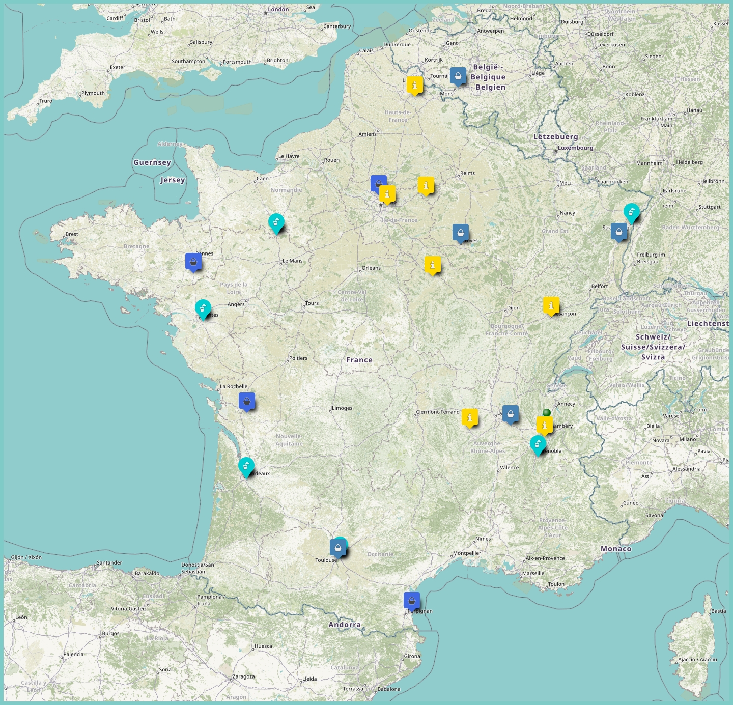 Carte des membres au 22 avril 2024